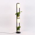Neu eingetroffener Lampenschirm aus Stoff und Glas Indoor grüne Pflanzentopf dekorative Stehlampe